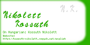 nikolett kossuth business card